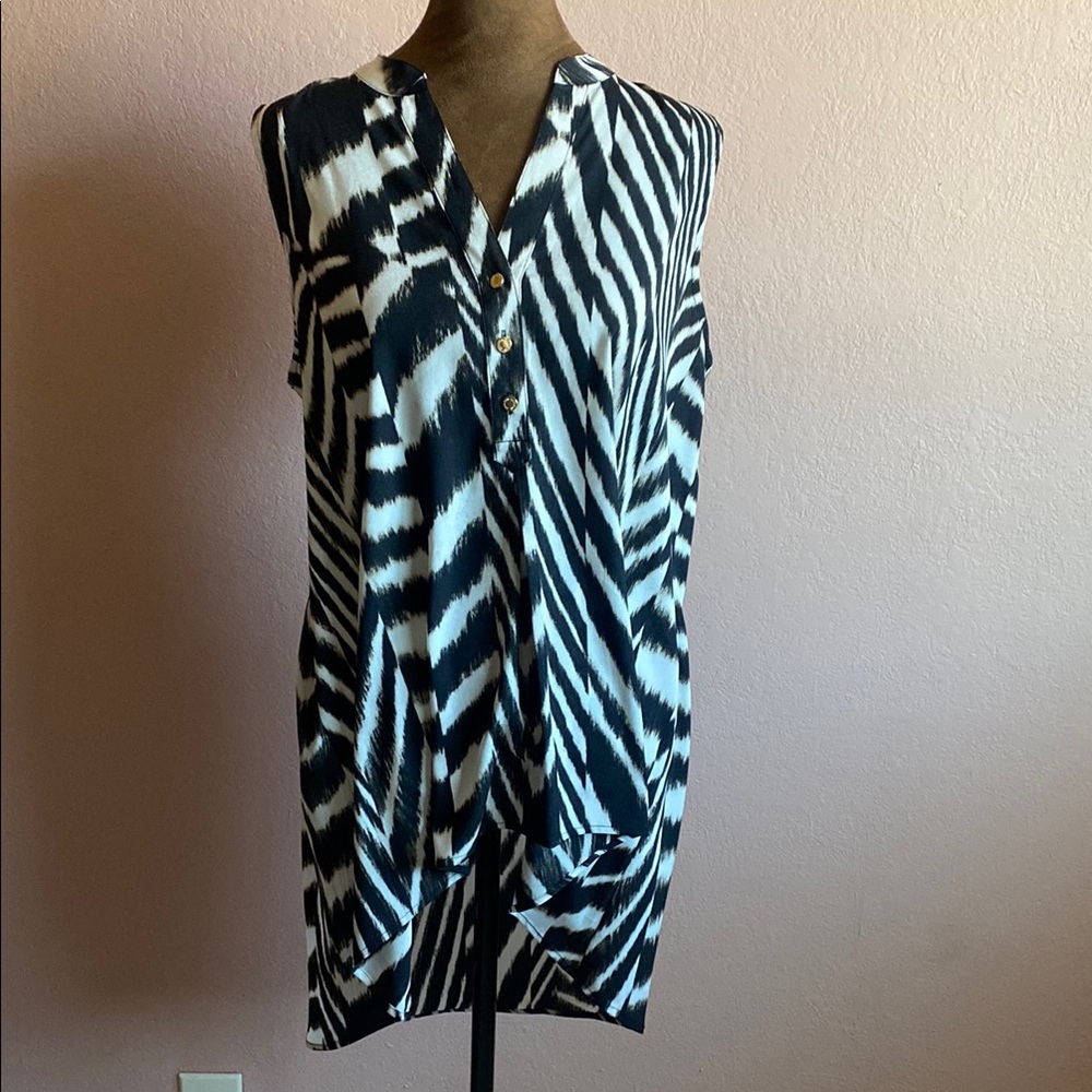CALVIN KLEIN Zebra Print Blouse